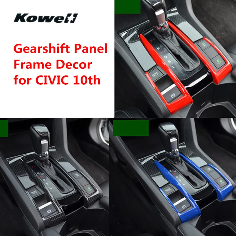 Gear Shift Knob Box Panel Decoration Frame Stickers Cover for Honda
