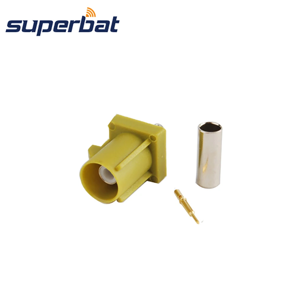 

Superbat Fakra K Curry Crimp Plug Male Connector Satellitic Radio for Coaxial Cable RG316 RG174 LMR100