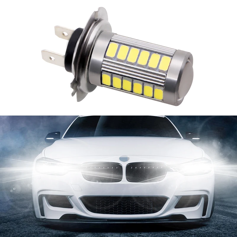 1 шт. H7 33 SMD 5630 Автомобильные светодиодные противотуманные фары 33SMD автоматический поворотный светильник s светильник заднего хода лампы белого, желтого и синего цвета