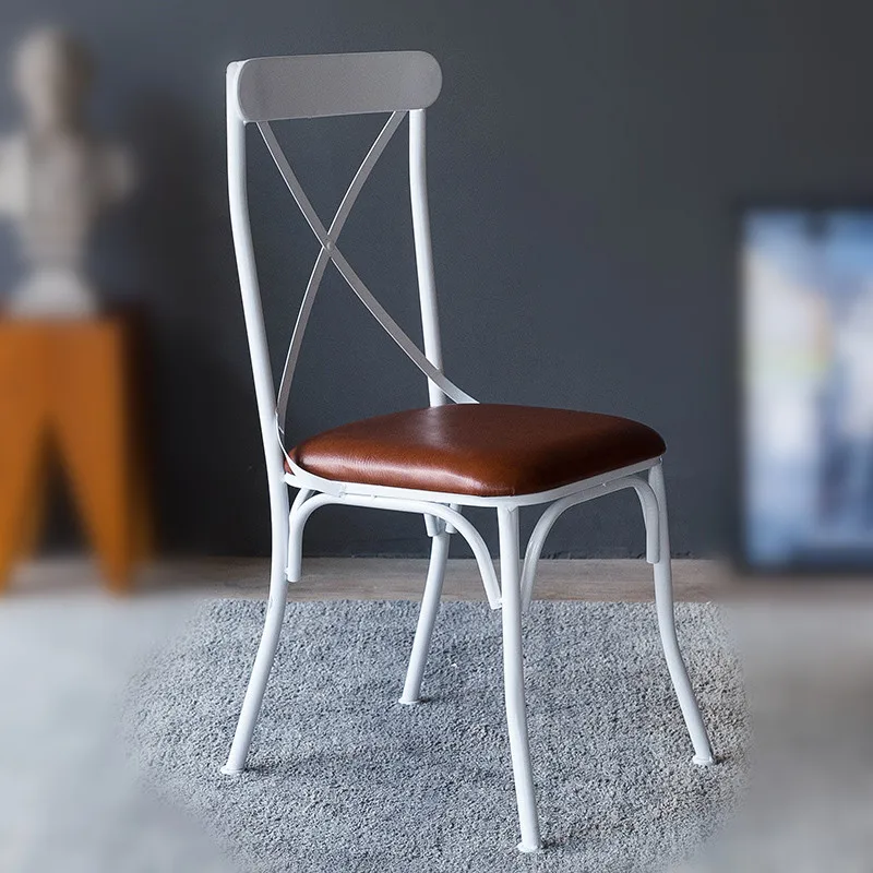 INDUSTRIAL RETRO RUSTIC URBAN FRENCH BISTRO STYLE METAL DINING CHAIR SEAT CROSS BACK CAEF RESTAURANT DINING ROOM FURNITURE INDUSTRIAL RETRO RUSTIC URBAN FRENCH BISTRO STYLE METAL DINING CHAIR SEAT CROSS BACK CAEF RESTAURANT DINING ROOM FURNITURE