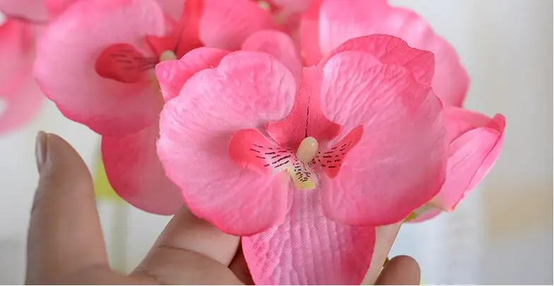 Новинка домашние свадебные декоративные цветы фаленопсис шелк искусственный бабочка Орхидея цветок