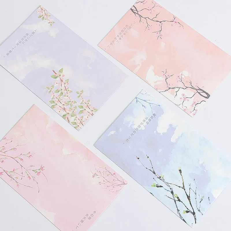 

stationery Japanese plum stationery letter envelope set Beautiful and romantic books romantic letter envelope