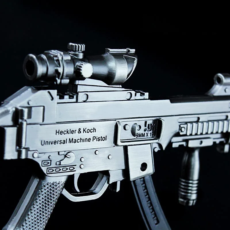 Победитель Куриный Ужин! Сплав 15 см пистолеты оружие игра бой Royale UMP9 пулемет +