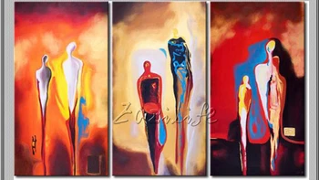 

Cuadros Decoracion 3 piece panel canvas art Modern abstract hand painted picture oil painting 3