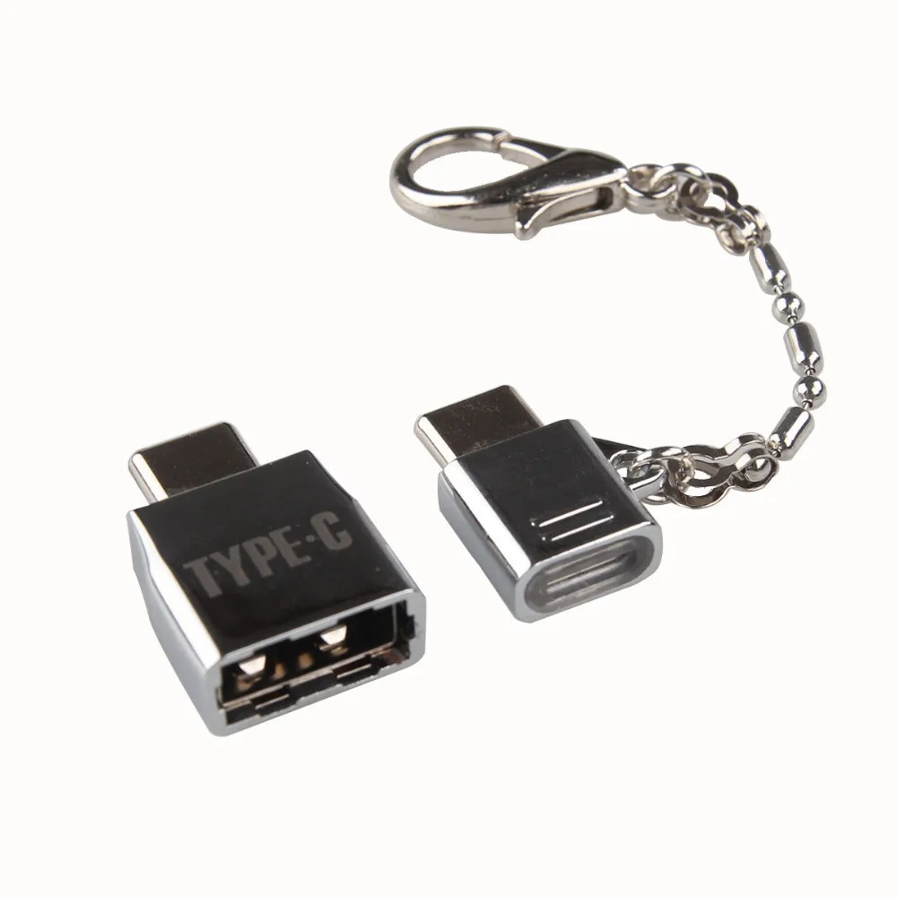 USB-C OTG адаптер 2x Металлический Micro type C конвертер USB 2,0 Женский к USB 3,1 Мужской высокоскоростной Сертифицированный Аксессуары для мобильных телефонов
