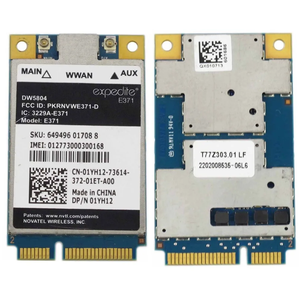 Оригинал для Dell DW5804 4G LTE WWAN мобильный широкополосный 01YH12 E371 беспроводной PCI-E 3G/4G