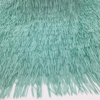 

nice design L-9294 french net lace with tessel fringel embroidered tulle lace fabric