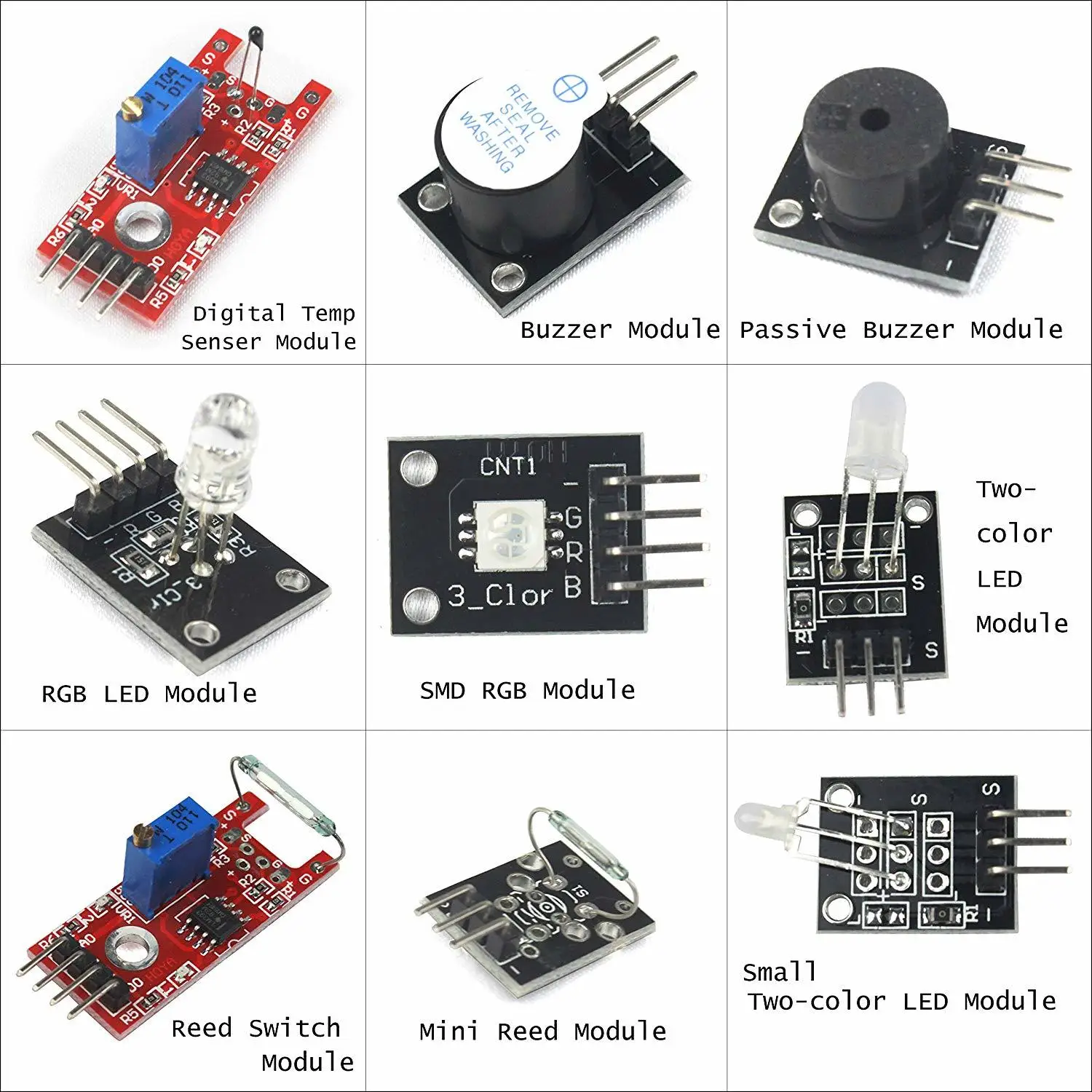 Наборы модулей датчиков 37 в 1 Пластиковый Ящик Для Arduino Uno R3 Mega2560 Mega328 Nano Raspberry Pi 3 2 (в