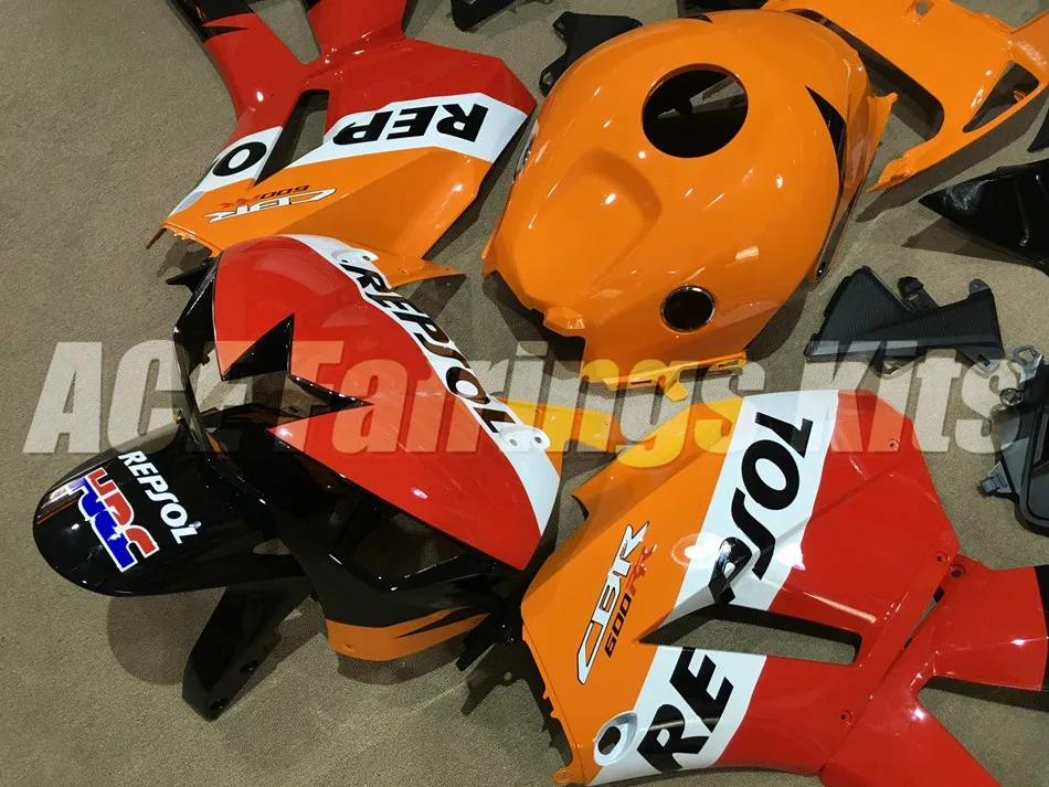 Литья под давлением полный комплект обтекателя пригодный для Honda CBR600RR F5 2013 600RR 13, 14, 15, 16 лет ABS Обтекатели repsol высокая отключающая способность cool