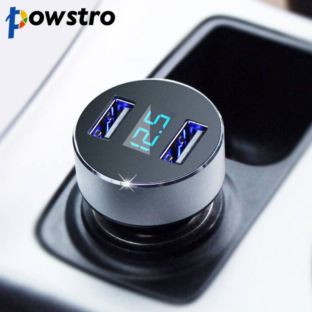 

Car Charger 5V 3.1A Fast Charge Dual USB Port LED Display Cigarette Lighter Phone Adapter Car Voltage Diagnostic for HYUNDAI
