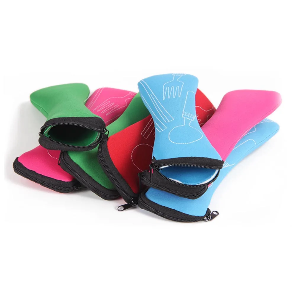 

Portable Travel Tableware Bag Travel Packing Organizer For Tableware Picnic Fork Spoon Chopsticks Tool Kit Camping Cloth Bag