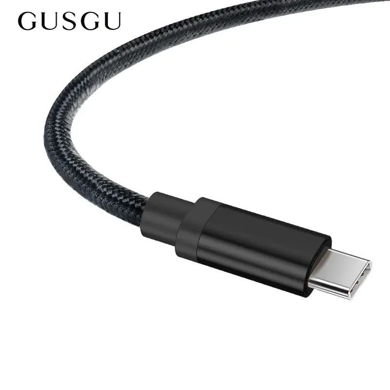 

GUSGU USB Type C Cable For Samsung S9 S8 Fast Charging Mobile Phone Data Sync Cable For Huawei Xiaomi Oneplus