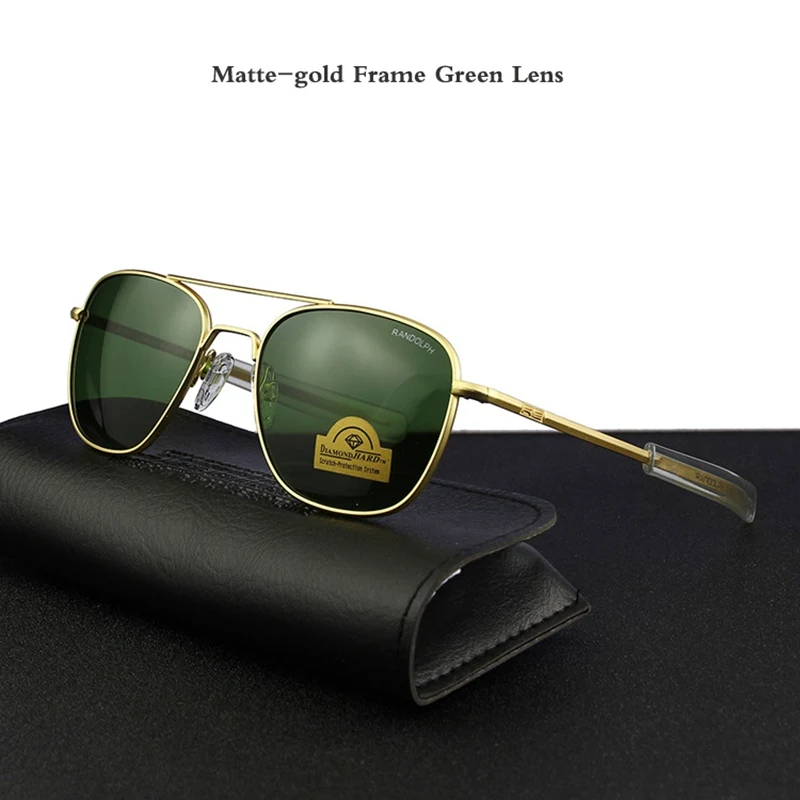 Matte-gold Frame Green Lens