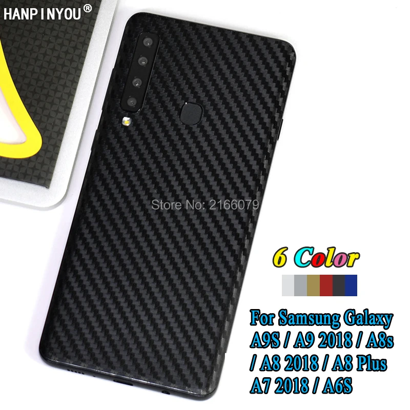 

For Samsung Galaxy A9 A9S A8S A7 A8 Plus (2018) A6s New Full Cover Back Decal Skin 3D Carbon Fiber Phone Protective Sticker Film