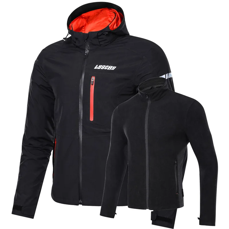

LYSCHY Motorcycle Jacket Men Motorcycle Windproof Jackets Breathable Motorbike Protection Chaquetas Moto Keep Warm Riding Racing
