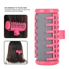 USB перезаряжаемая розовая автоматическая функция отключения питания беспроводной ролик для волос Прозрачная челка стайлер для волос Мини электрическая бигуди для волос