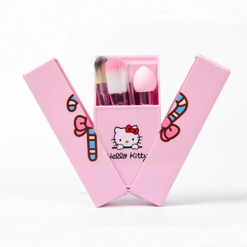 8pcs cute kitty handle hello kitty make up brush set pink kids makeup