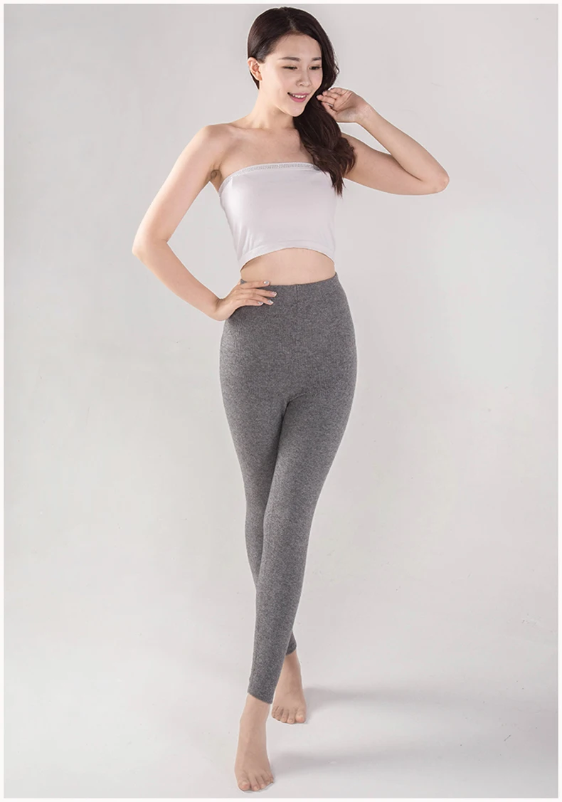 compression leggings YSC New style Women Cashmere Wool Pants Knitted Soft warmth Long Johns Spandex Leggings High-quality Slim fit style scrunch leggings