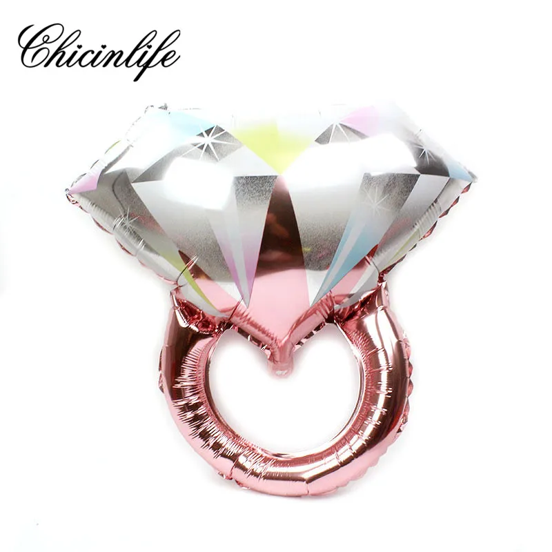 

Chicinlife 1Pcs Diamond Ring Foil Balloons Bride To Be Hen Party Bachelorette Party Wedding Decoration Party Out Night Balloon