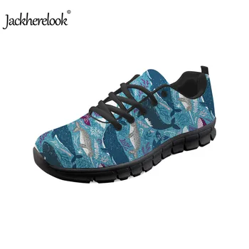 

Jackherelook 3D Whale Party Casual Flats Women's Shoes Fashion Comfortable Mesh Light Weight Ladies Sneakers Lace Up Chaussures