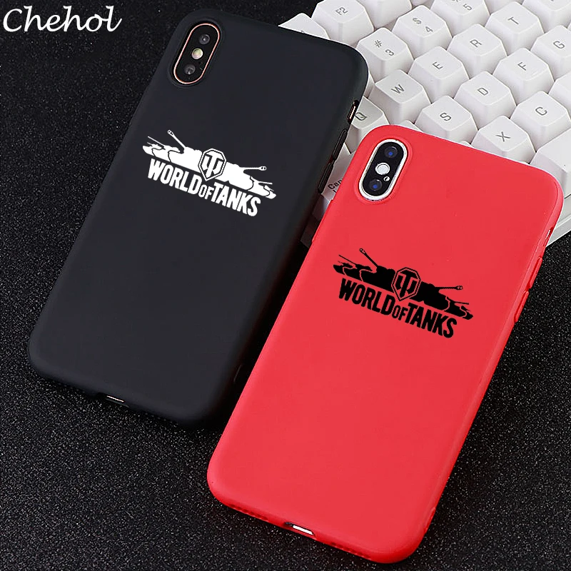

Funny Phone Cases for IPhone 6 s 7 8 11 Plus Pro X XS MAX XR Fitted Case World of Tanks Soft TPU Silicone Back Cover Accessories