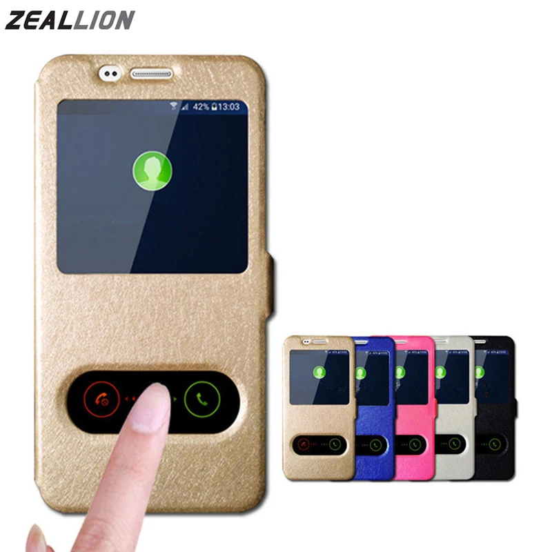 

ZEALLION Xiaomi Mi 4s 5 5C 5s Plus Max Mix Note 2 Redmi 2 3 4A Note 2 3 4 4X Silk Skin Wallet Window Flip PU Leather Cases Cover