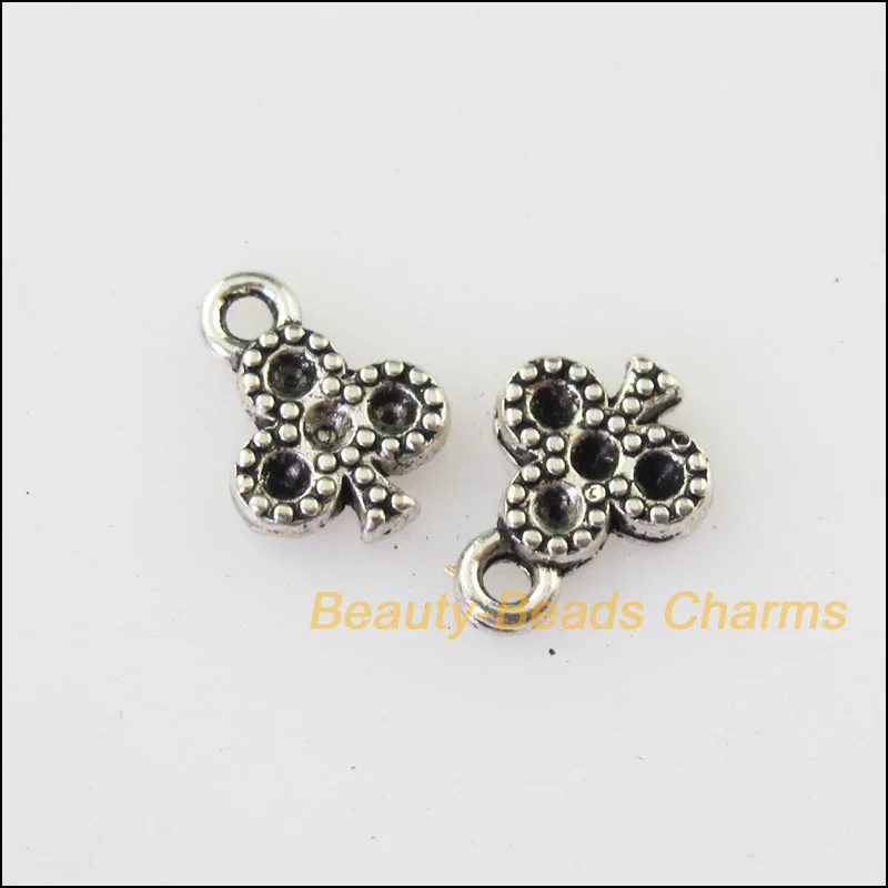 

60Pcs Tibetan Silver Tone Lovely Tiny Flower Charms Pendants 7x9mm