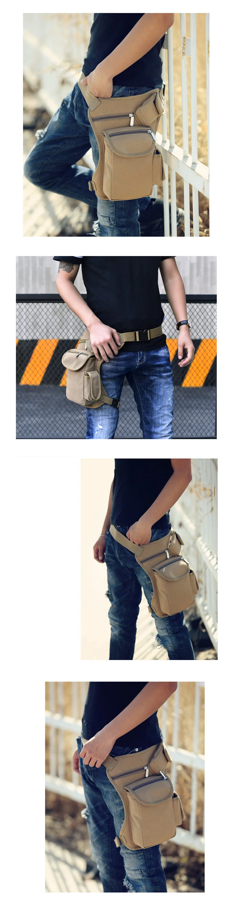& Homens Casual Multi-funcional Tático Perna Saco