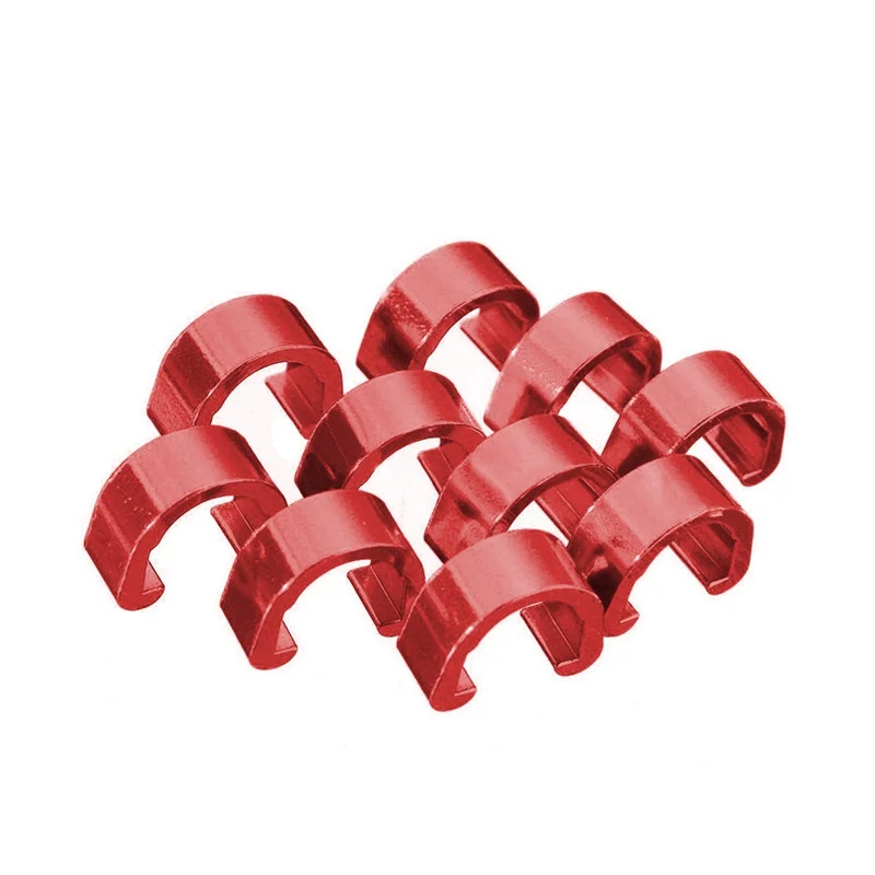 10Pcs Bicycle Aluminum Alloy C Buckle Brake Derailleur Shift Cable Line Tube Pipeline Storage Device Ring Clasp | Спорт и