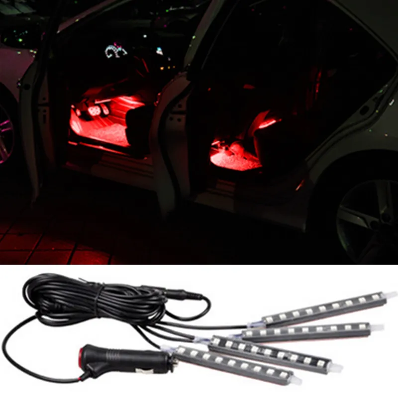 4x9LED 12V led Decorative Atmosphere Lights Car Interior Lights For ... 4x9LED 12V led Decorative Atmosphere Lights Car Interior Lights For ...