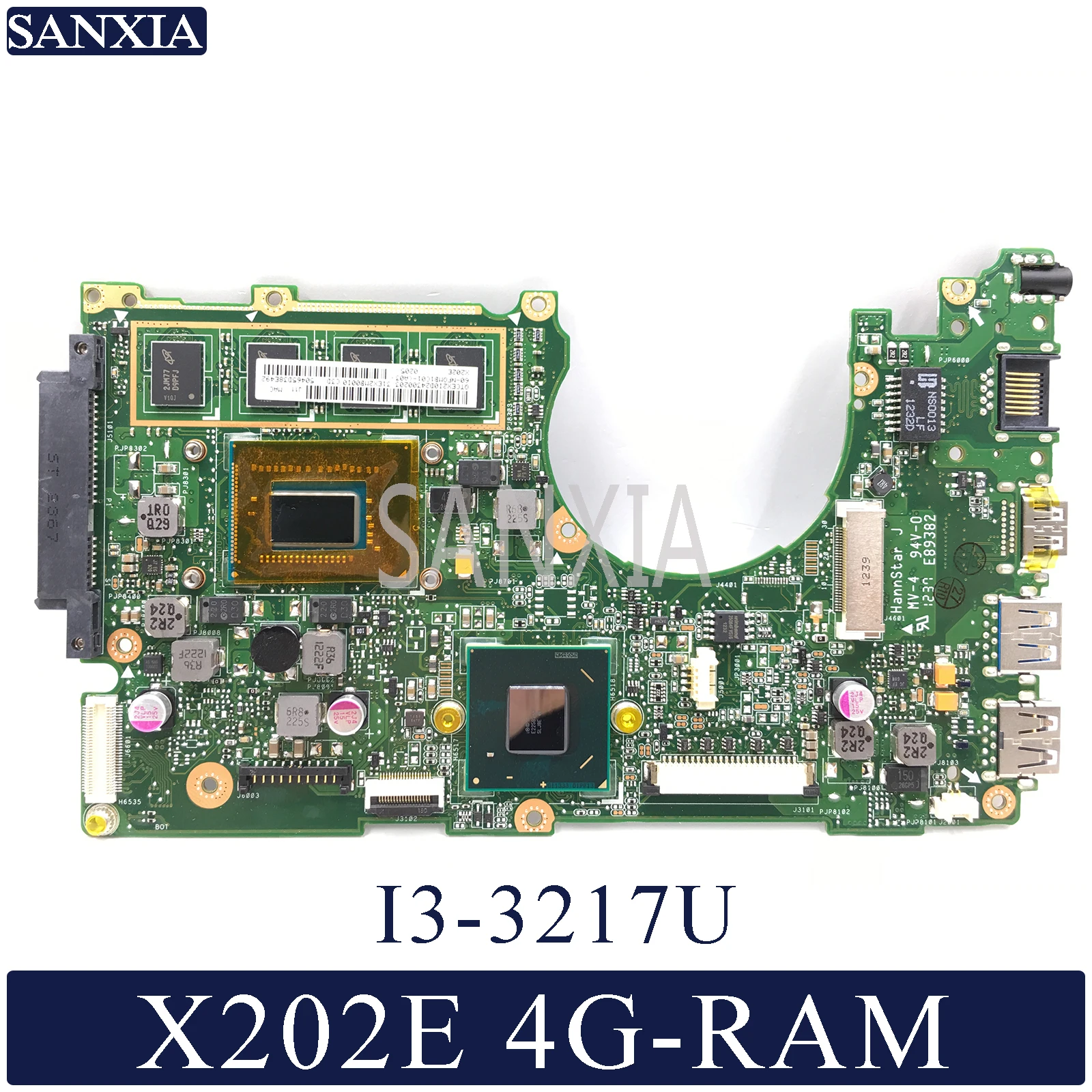 Goede Kefu X202E Laptop Moederbord Voor Asus X202E X201E S200E X201EP Originele Moederbord 4G Ram I3 3217U