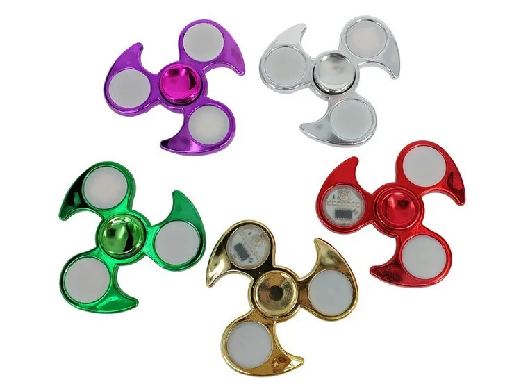 Luminous LED light Fidget Spinner Hand Top Spinners Glow in Dark Light EDC Figet Spiner Batman Finger Stress Relief Toys