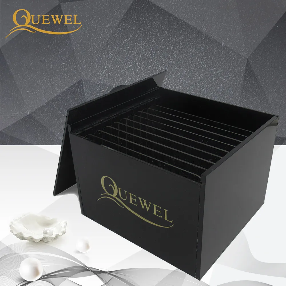 

Acrylic Eyelash Glue Lash Holder Separator Adhesive lash box Pallet Extension Tool Quewel Individual Lashes 10 pcs Holder/Case