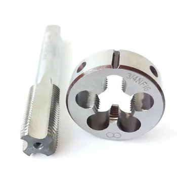 

High Quality 3/4-16 Tap Die Tool Silver 2Pcs High Speed Steel Replacement Right Hand