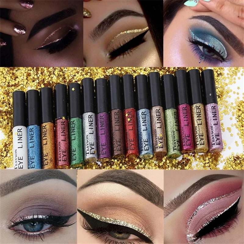 1 Pc Glitter Liquid Eyeliner Professional Makeup Eye Liner Color Pen Shinning White Gold Green Eye Maquiagem Long Lasting 1 Pc Glitter Liquid Eyeliner Professional Makeup Eye Liner Color Pen Shinning White Gold Green Eye Maquiagem Long Lasting