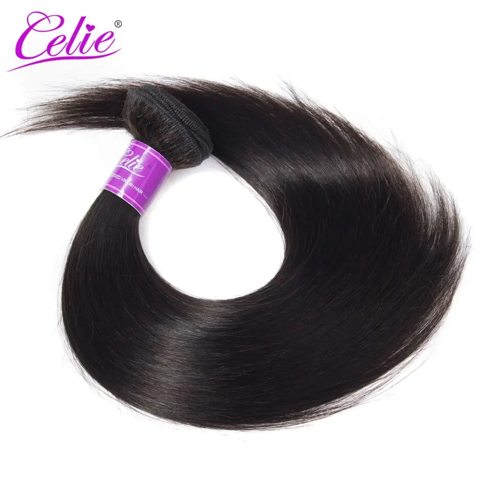 CELIE Hair Straight Hair Bundles 100 Remy Human Hair Extensions