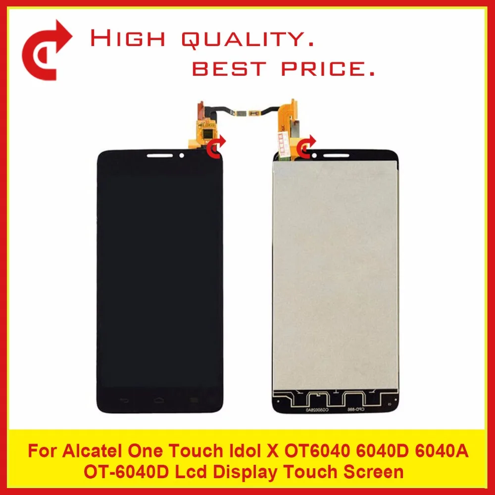 

5.0" For Alcatel One Touch Idol X OT6040 6040D 6040A OT-6040D LCD Display With Touch Screen Digitizer Sensor Panel Complete