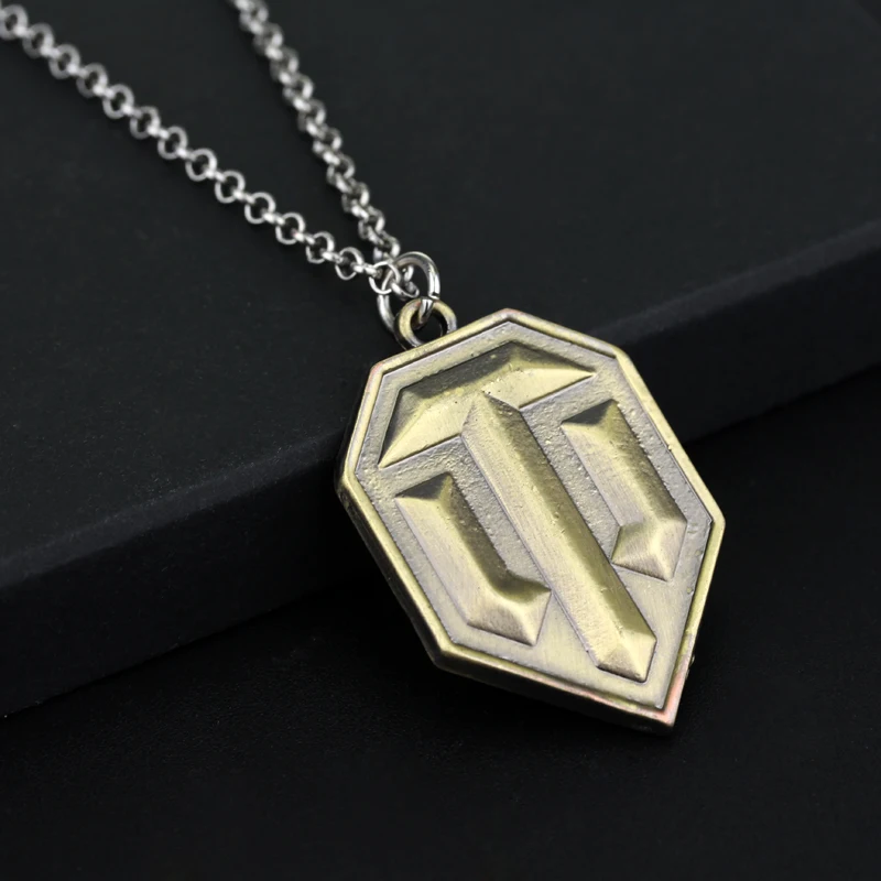 

Hot New Game World Of Tanks Necklace Metal Figure toy Play Accessories fashion Men's necklaces & pendants for fans souvenirs