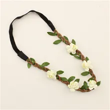 Cream tiara noiva Hair Accessories tiara For Women Bridal Bohemia Beach Flower Hair bands Bijoux Jewelry accesorio para el pelo