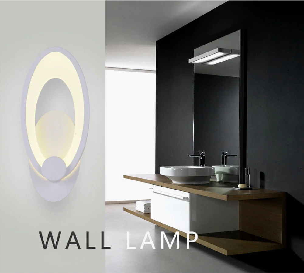 GO OCEAN Wall Lamps Bed Room Lights 9W 18W White Modern Bathroom Lights LED Sconce Wall Lamps Bedside Indoor Lighting (11)