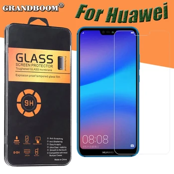 

100pcs Tempered Glass Screen Protector For Huawei P40 Lite E P30 P20 Pro Mate 30 20 X Protective Premium Film With Acrylic Box