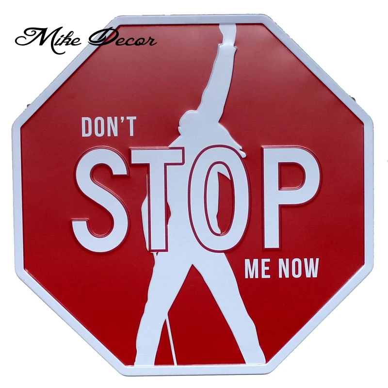 

[ Mike Decor ] Dont STOP ME NOW Vintage Classic Public painting Retro Gift Irregular sign Hotel Bar decor YB-820 Mix order