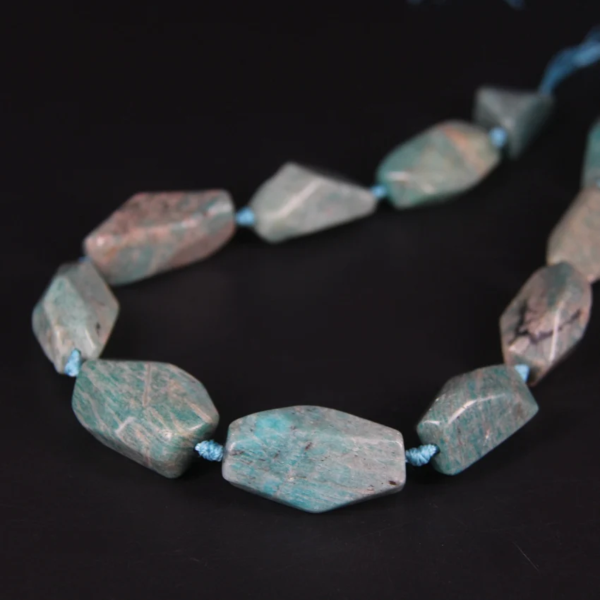 15," /strand Tumbled Амазонит большого размера граненое самородное золото свободные бусины, синий камень кварц вырезанные плитки Подвески-шармы Ювелирные украшения изготовление