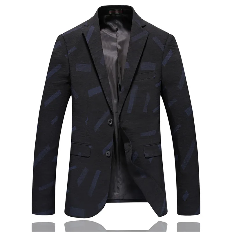 Для мужчин Блейзер Весна Для мужчин Slim Fit человек синий и черный блейзер Повседневное костюмы, жакеты, блейзеры Smart Повседневное Свадебная официальная одежда