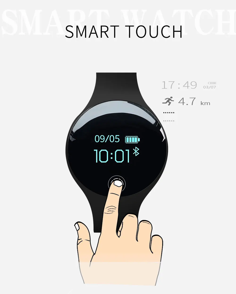 SD01 для мужчин и женщин Молодежный вибрирующий будильник браслет счетчик шагов Bluetooth Смарт часы спортивные часы водонепроницаемые Прямая поставка