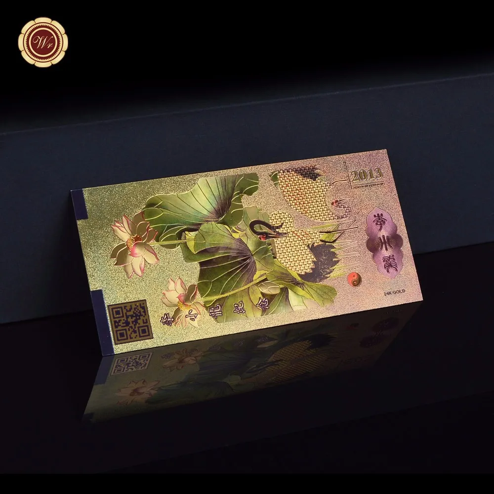 WR Горячая новинка цветная банкнота Брюс Ли 100 Золотая фольга банкнота для ценной коллекции подарок для коллекции хобби