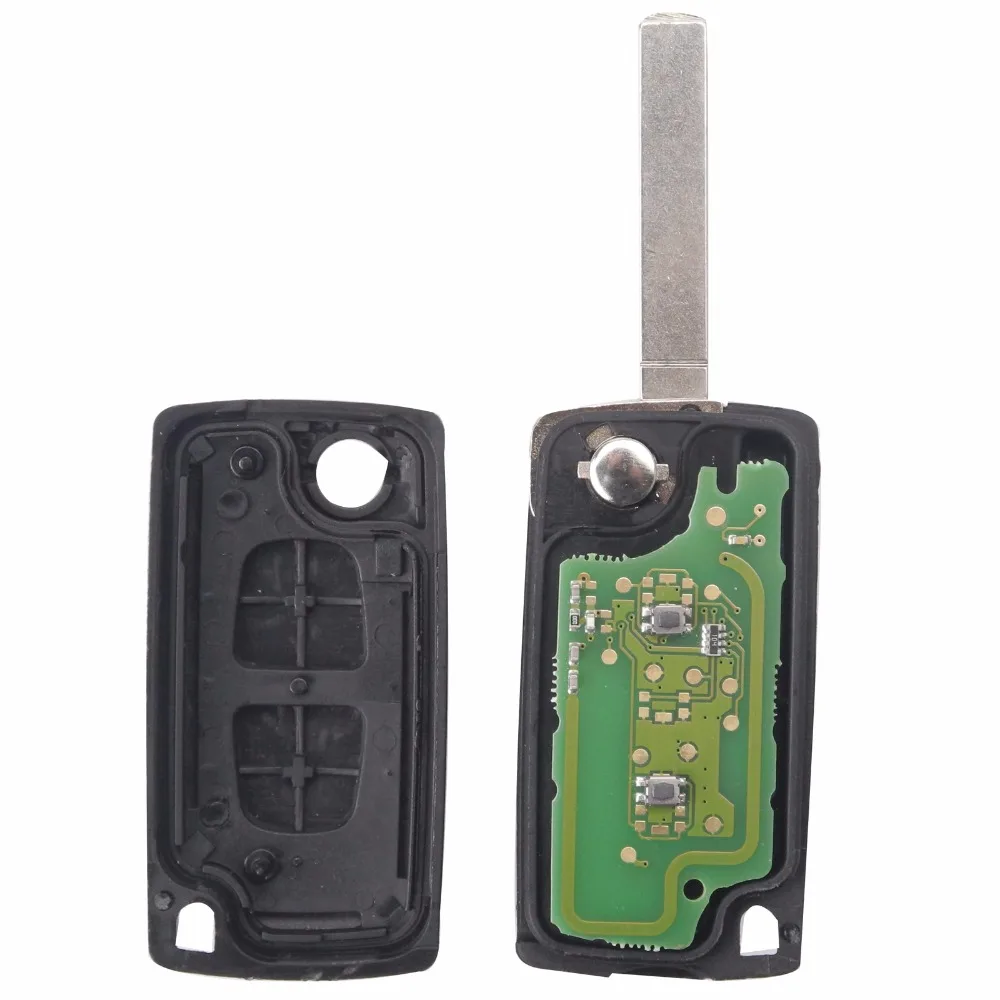 jingyuqin Remote Key 3 Buttons Fit for Peugeot 407 308 307 207 807 Partner Keyless Entry 7941 Chip(CE0523, ASK/FSK, VA2/HU83