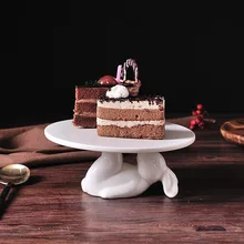 Кролик керамическая тарелка, посуда для десерта еда Сервер лоток, милый торт стенд, посуда ремесла подарок для любителей кухонных принадлежностей