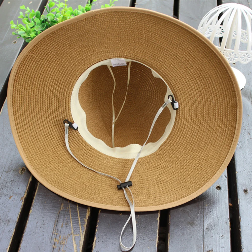 المرأة طوي في الهواء الطلق واسعة حافة الصيف الأشعة فوق البنفسجية حماية عارضة ظلة Bowknot بسيط مرن قبعة الشمس شاطئ كاب القش الأزياء