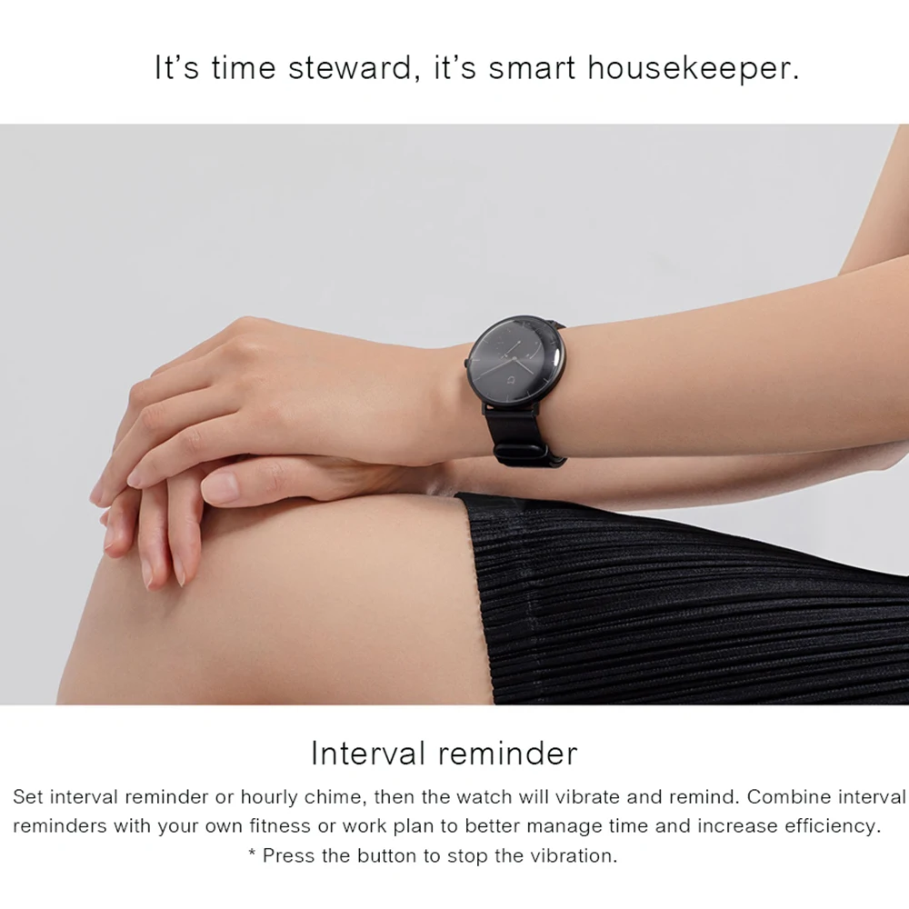  Original Xiaomi Mijia Quartz Watches Waterproof Double Dial with Alarm Sport Sensor BLE4.0 Wireless